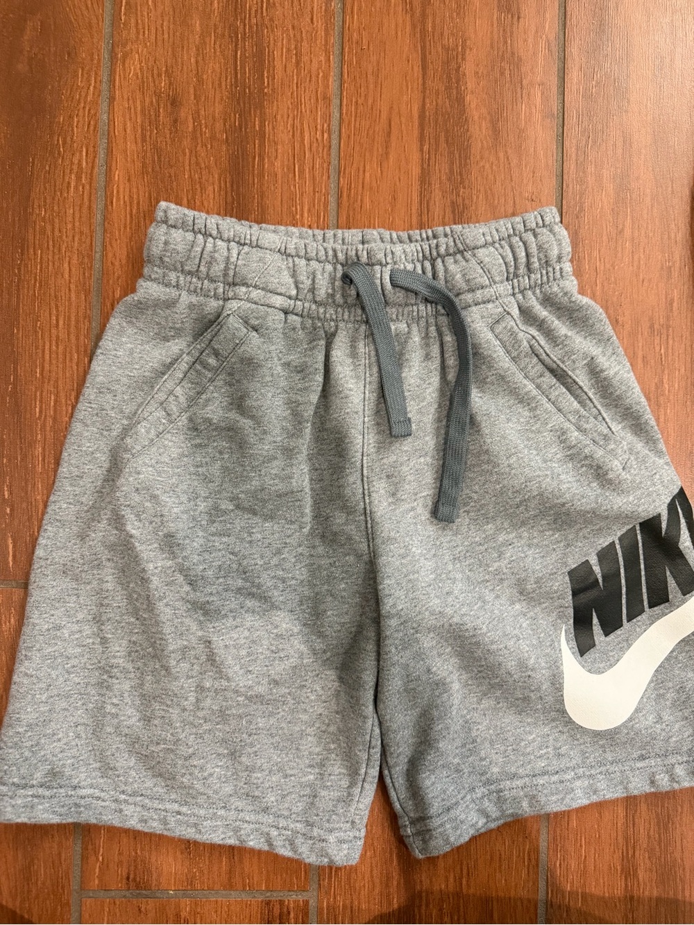 Youth Nike Gray Logo Sport Shorts